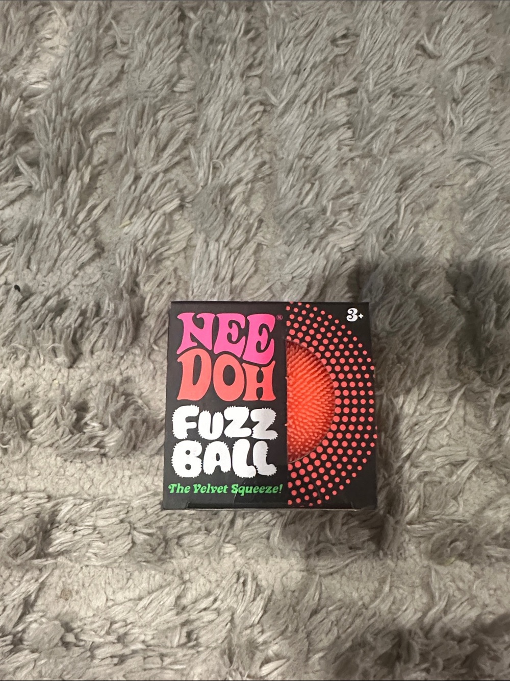 NeeDoh Fuzz Ball Velvet Squeeze Toy - Pink/Orange